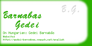 barnabas gedei business card