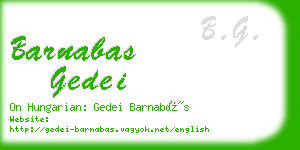 barnabas gedei business card